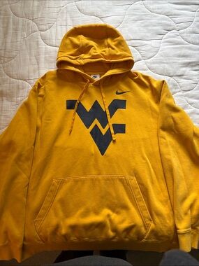 Nike Yellow Pullover Hoodie with Dark WV Logo